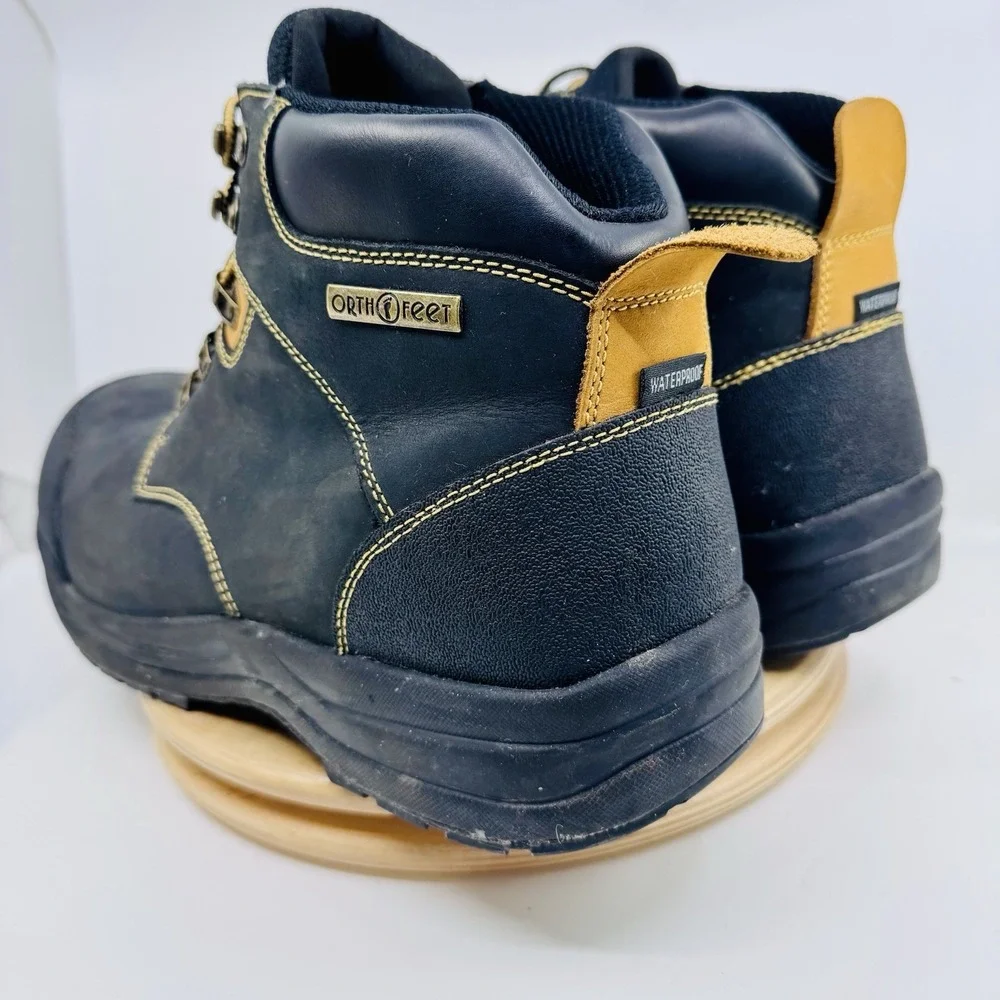 Orthofeet Granite 681 Men's 14 4E Extra Wide Composite Toe Work Boots Black